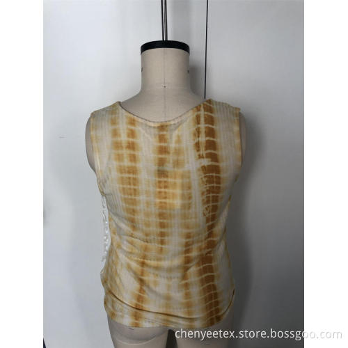 Vest tie-dyed for women